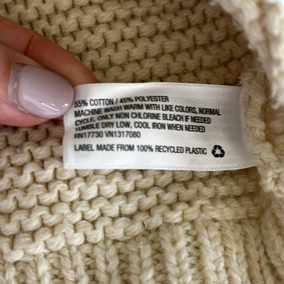 Sz XL Universal Thread cream bone mock neck knit drop sleeve sweater textured - Picture 7 of 7